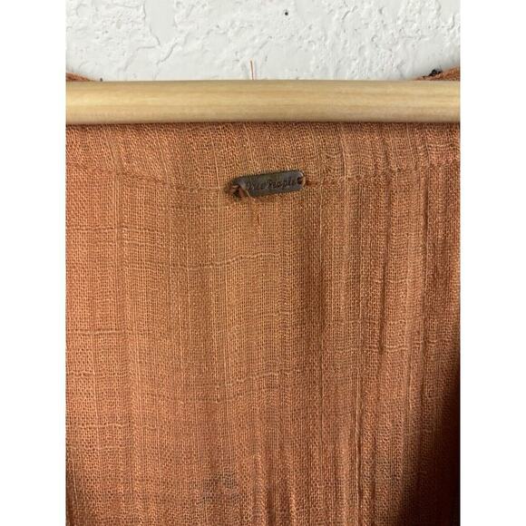 Free People Aztec Print Romper Size XS Brown Boho Festival Hippie Plunge Neck - Picture 10 of 12